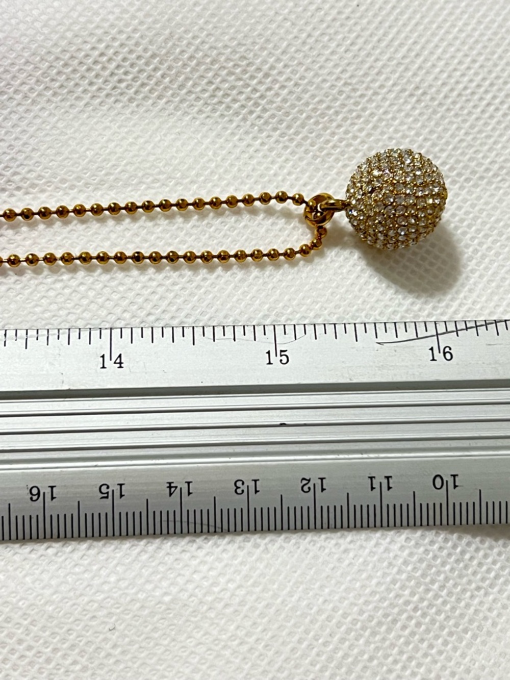 Michael Kors Gold Crystal Pavé Ball Pendant Necklace & Earrings - Picture 8 of 8
